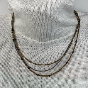 3 Strand Metal Necklace